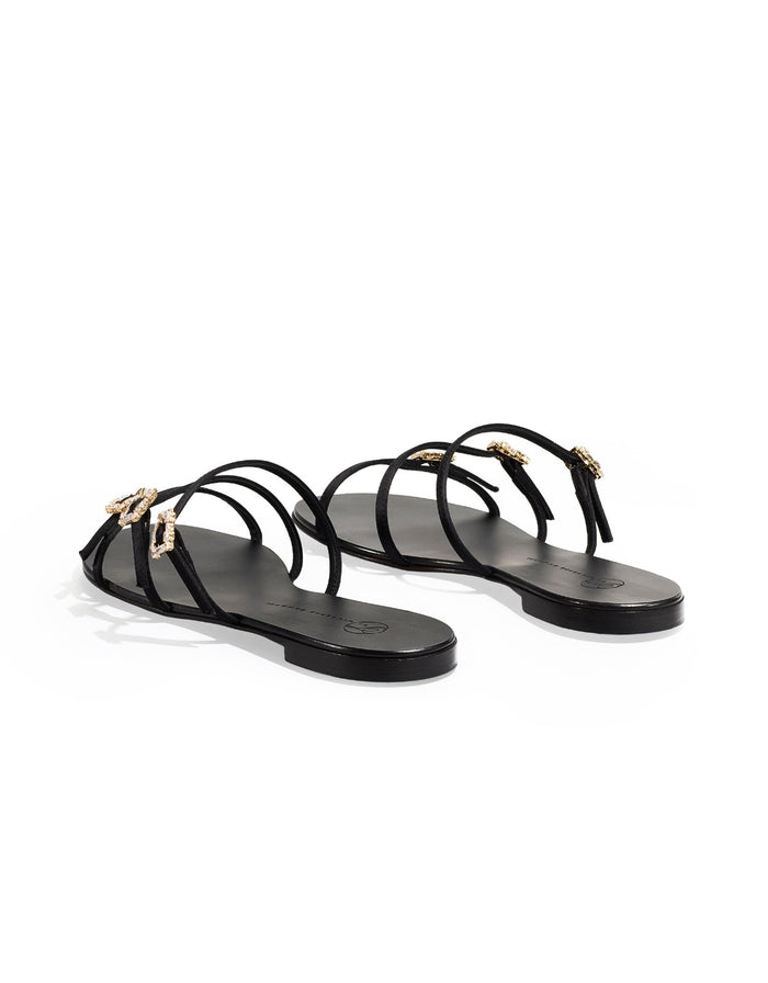 Eclipse Flat Sandals - Black