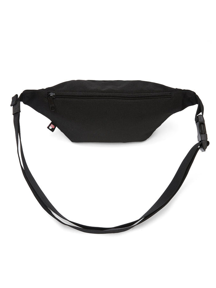 Ela Mo™ Hipbag  | Black. Ein Hipbag mit Klickverschluss am Gurtelriemen und Reißverschluss.