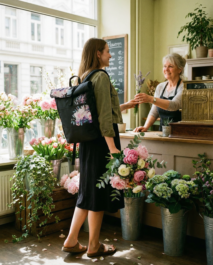 Ela Mo™ Rolltop Rucksack | Beauty in Darkness
