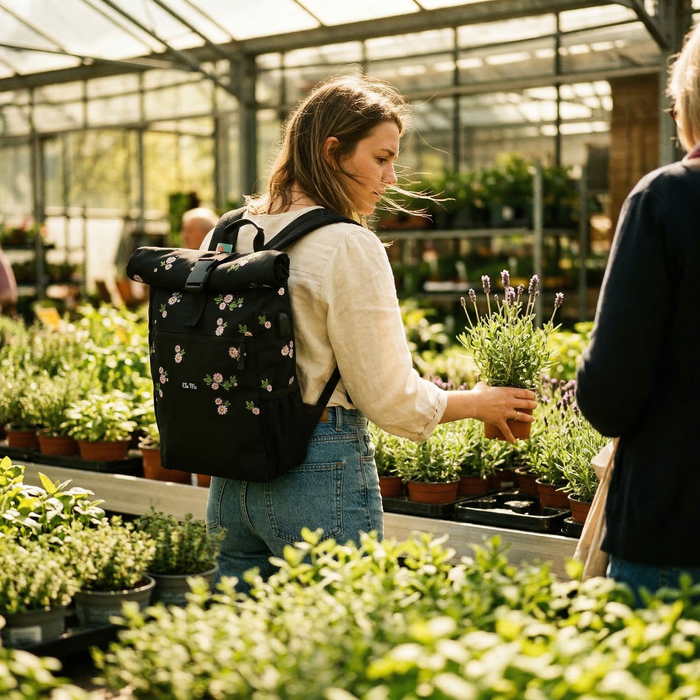 Ela Mo™ Rolltop Rucksack | Embroidery Edition Upsy Daisy