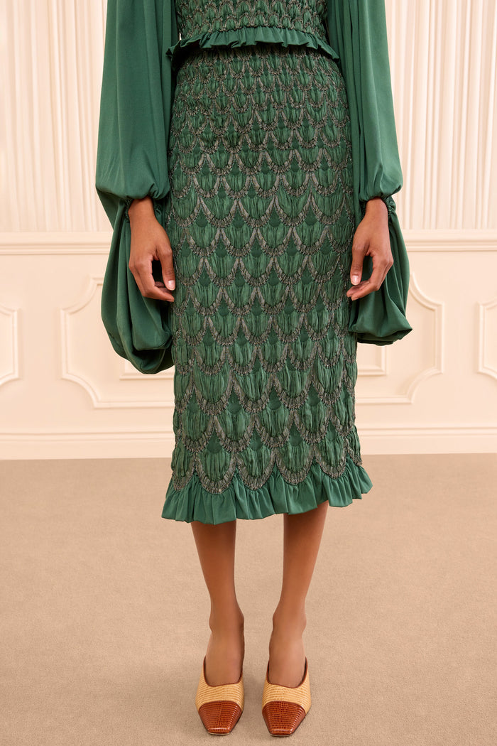 Eleanora Silk Skirt - Tourmaline