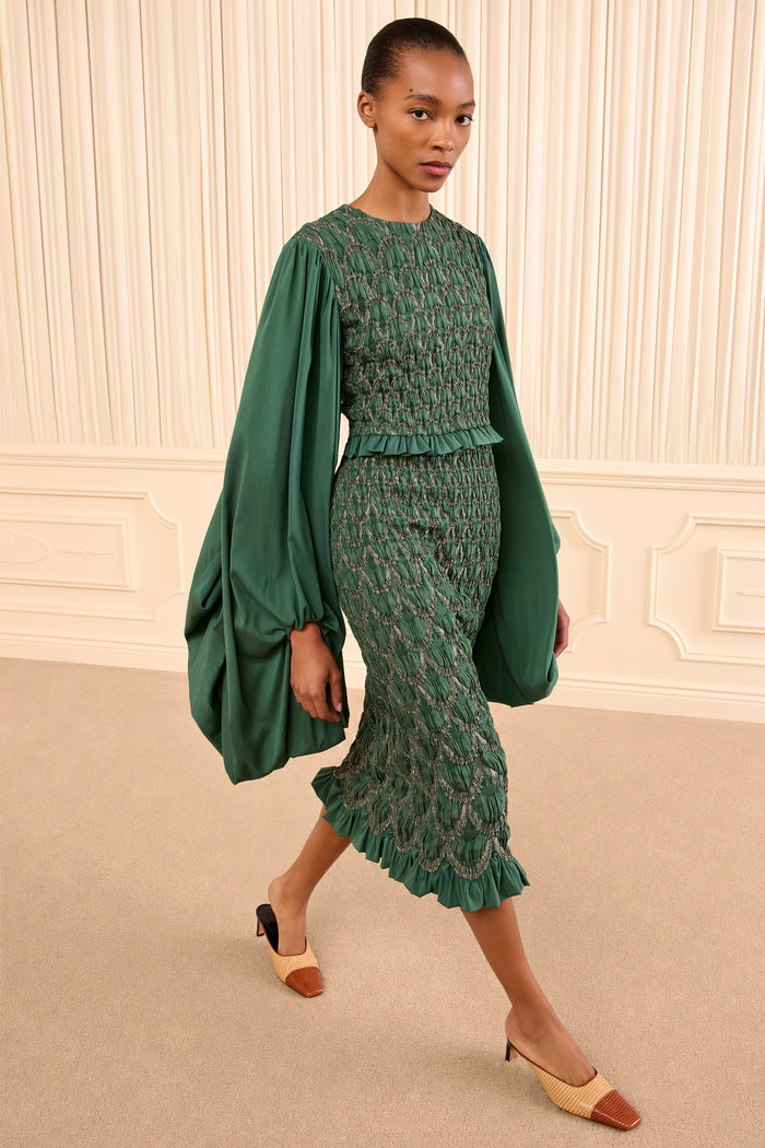 Eleanora Silk Skirt - Tourmaline