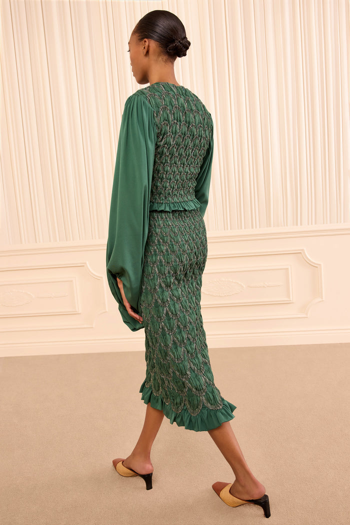 Eleanora Silk Skirt - Tourmaline