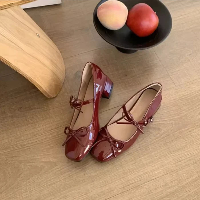 Elegant Bow Mary Jane Flats - Fashionnsio