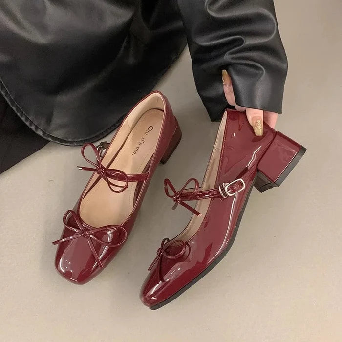 Elegant Bow Mary Jane Flats - Fashionnsio