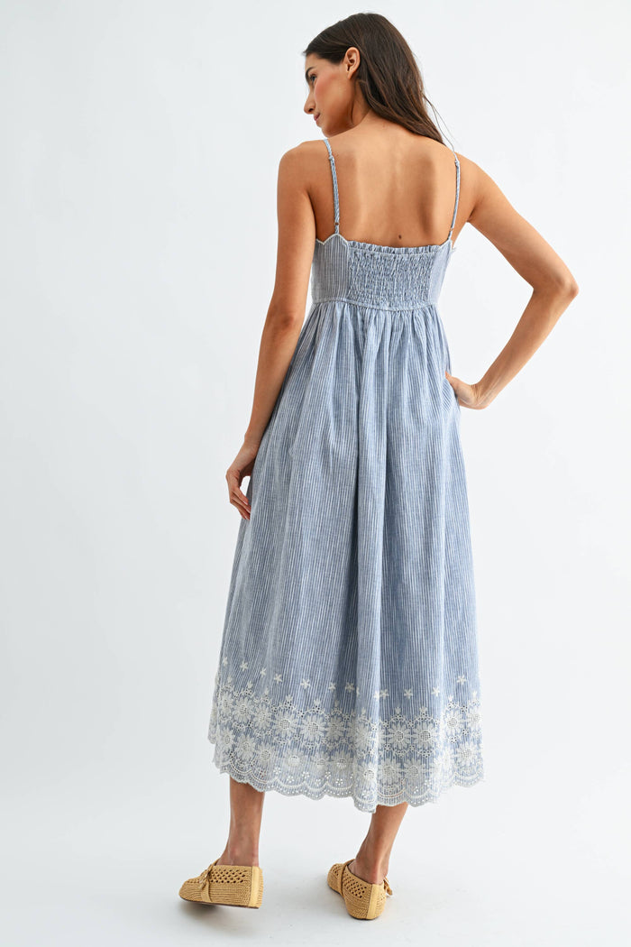 Elena Embroidered Midi
