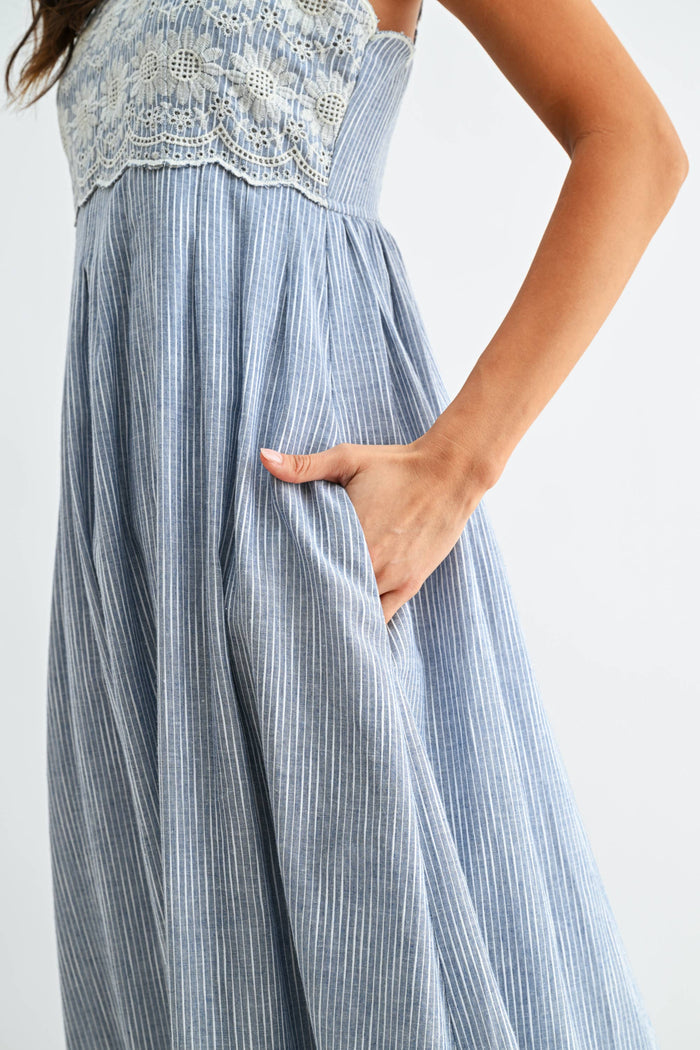 Elena Embroidered Midi