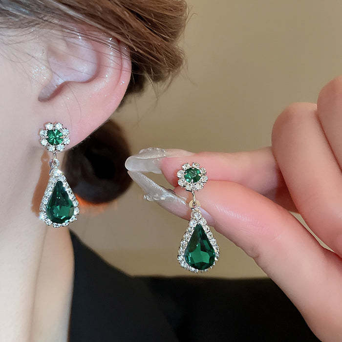 Emerald Necklace & Earring Set - Fashionnsio