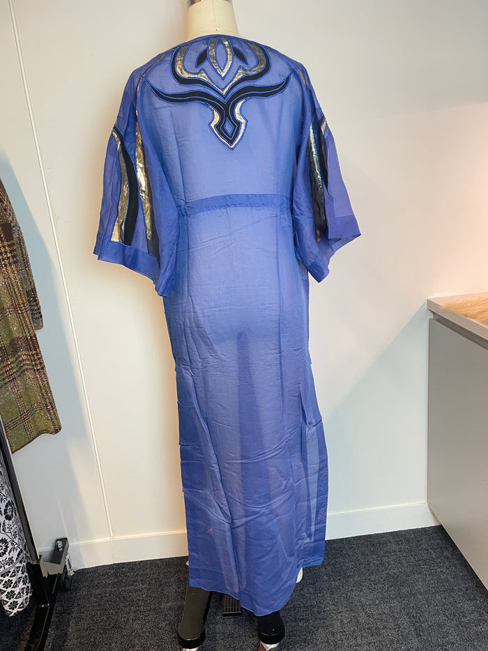 Emilio Pucci Blue V Neck Maxi Dress image 2
