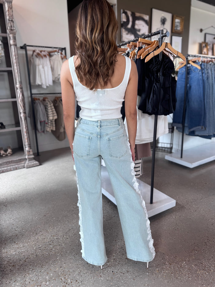 ESME LACE COMBO JEANS