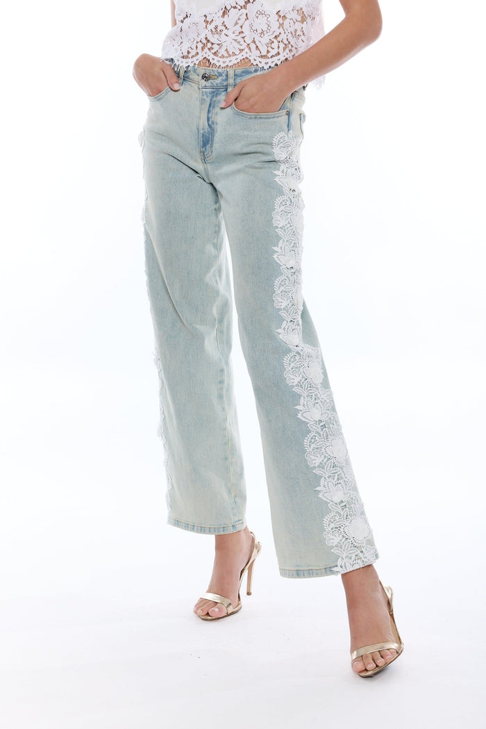 ESME LACE COMBO JEANS - Amor Lafayette