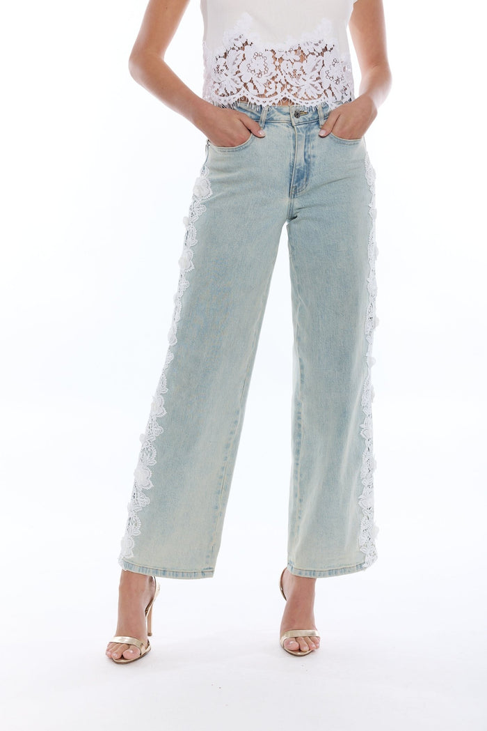 ESME LACE COMBO JEANS - Amor Lafayette