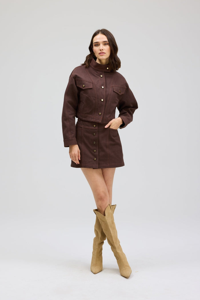 Espresso ELSA JACKET - Amor Lafayette