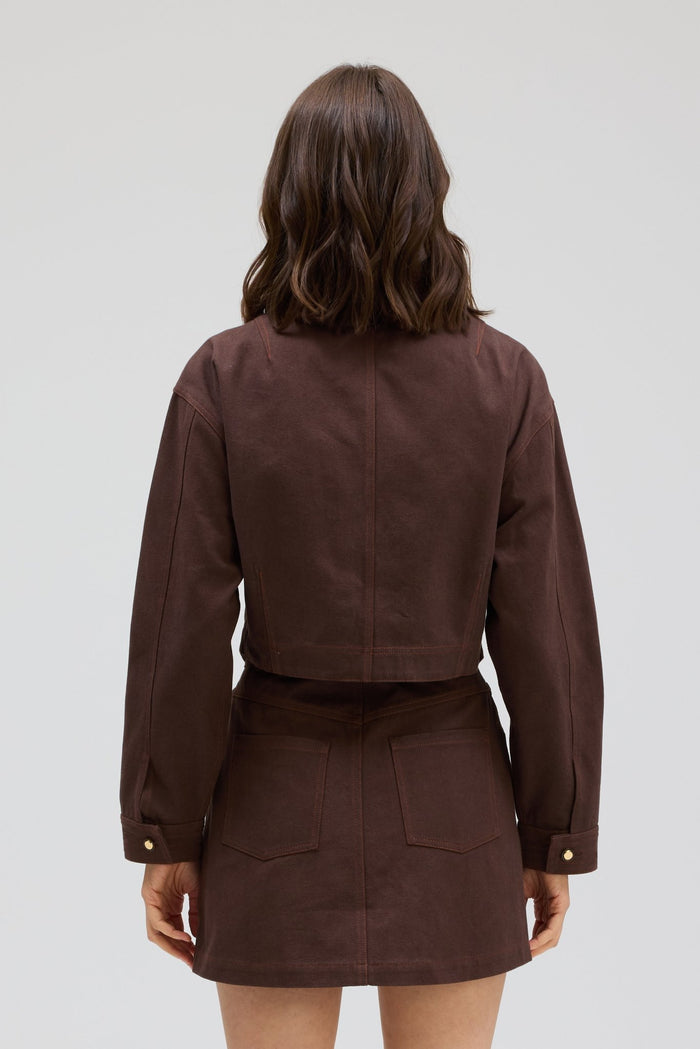 Espresso ELSA JACKET - Amor Lafayette