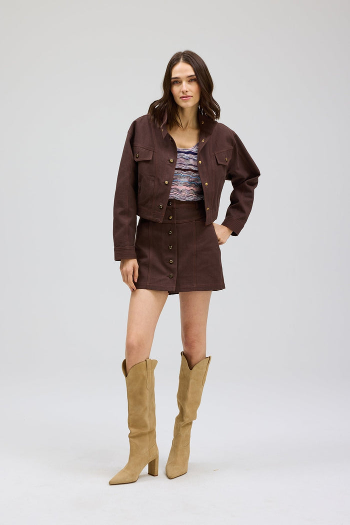 Espresso ELSA JACKET - Amor Lafayette