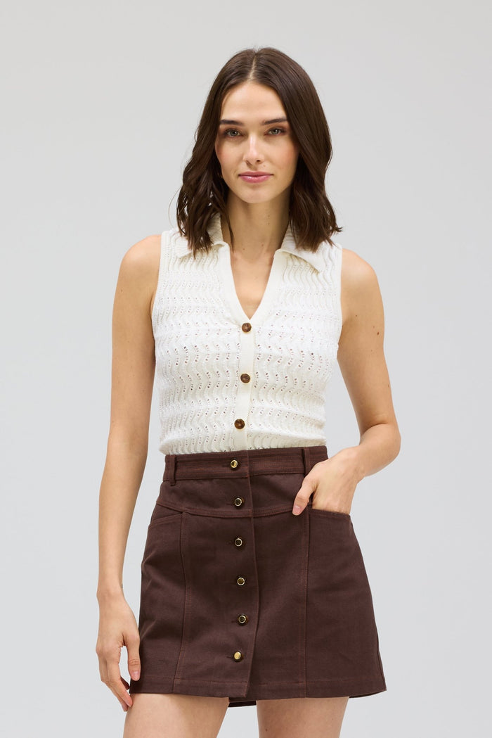 Espresso HARPER SKIRT - Amor Lafayette