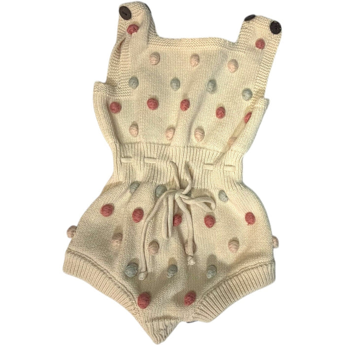 Est. 6-9M Puff Ball Romper EUC