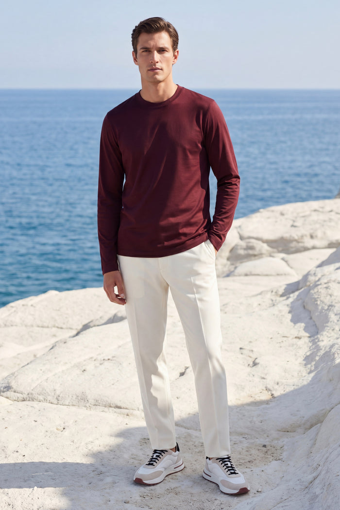 Eterna Longsleeve Burgundy