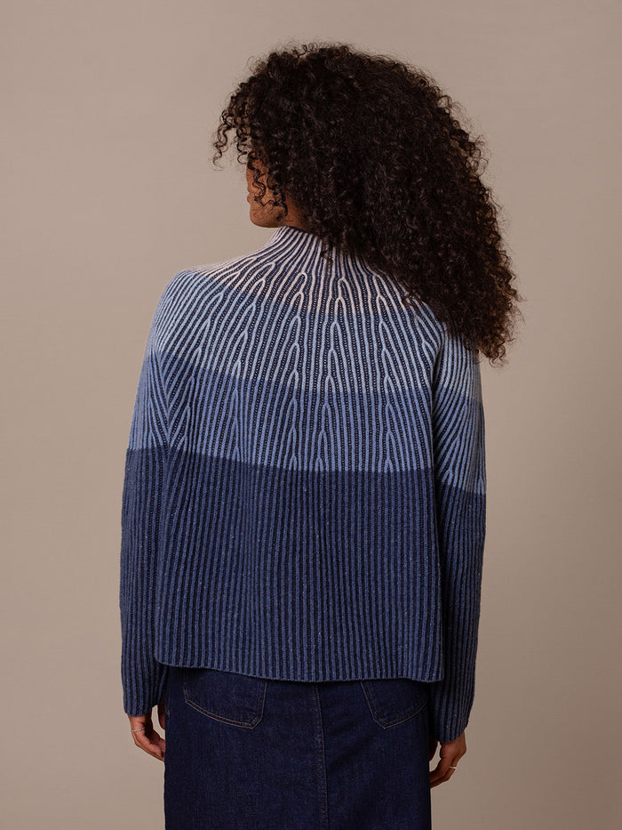 Faded Funnel Neck Jumper