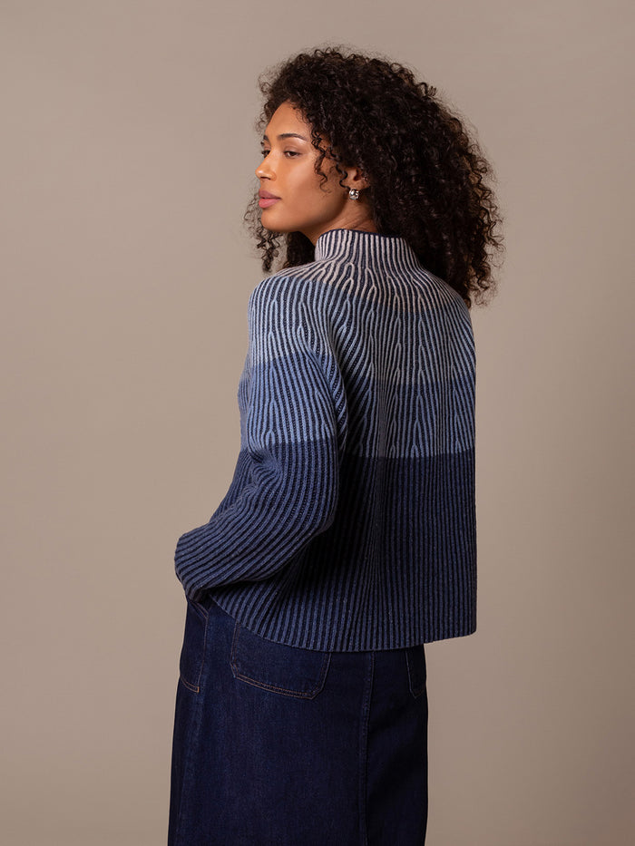 Faded Funnel Neck Jumper