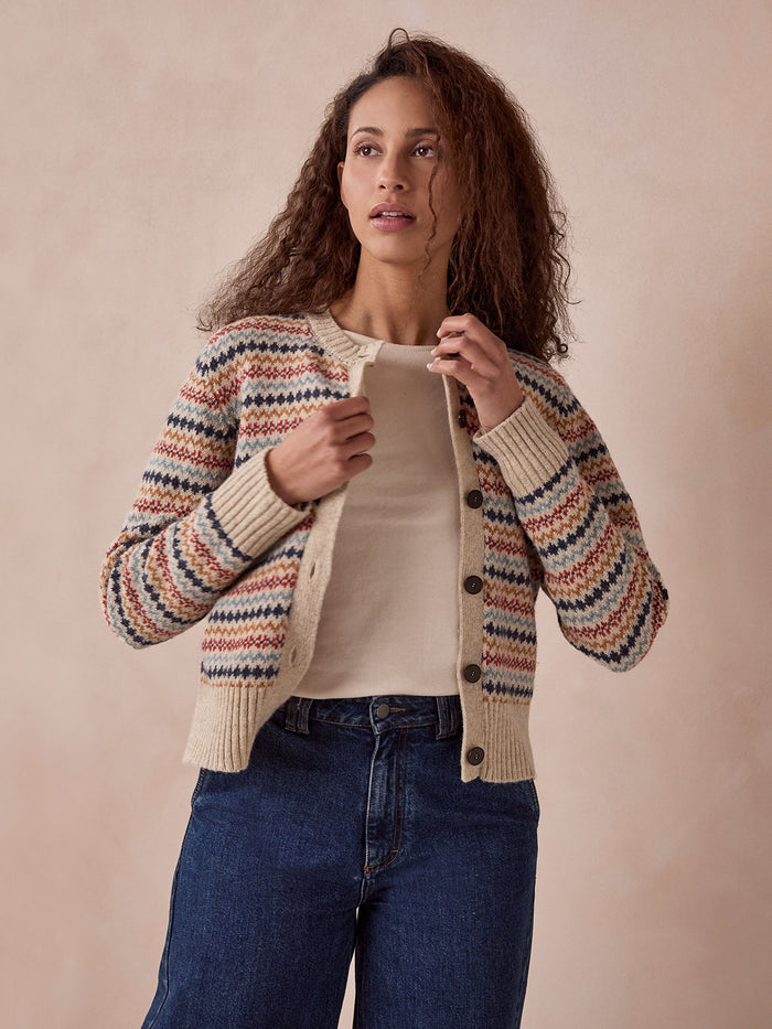 Fair Isle Buttoned Cardigan