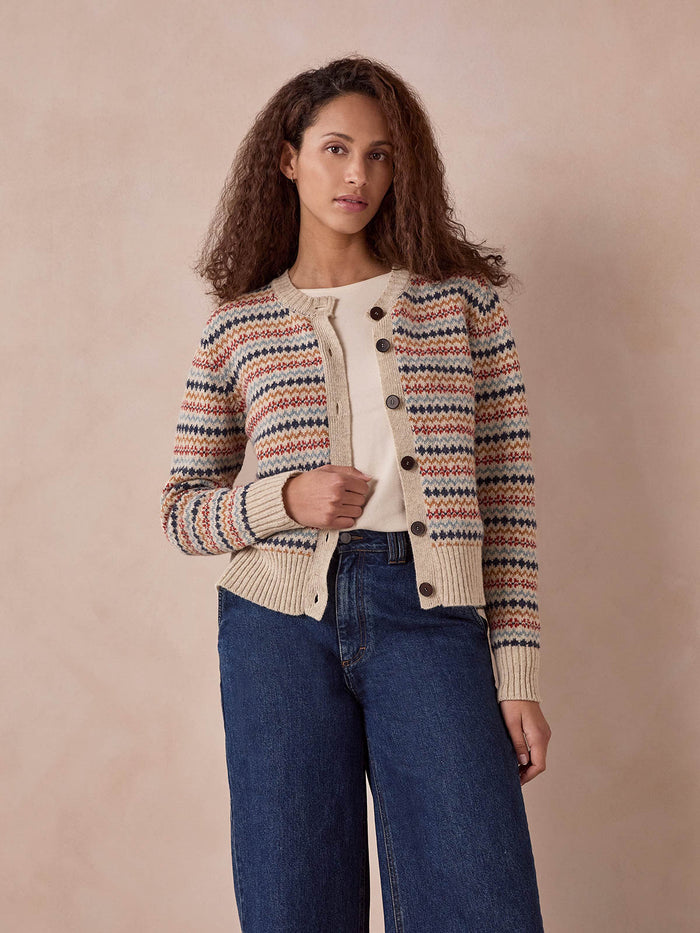 Fair Isle Buttoned Cardigan