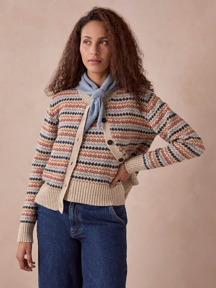 Fair Isle Buttoned Cardigan