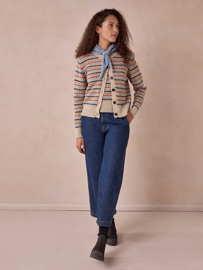 Fair Isle Buttoned Cardigan