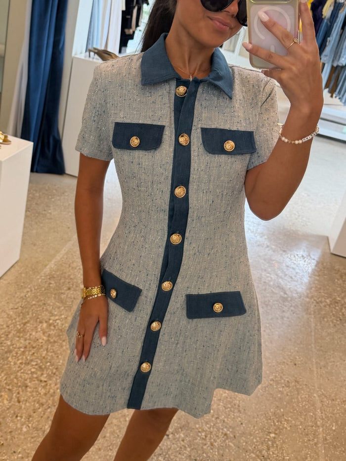 Farrow Two Tone Short Dress
