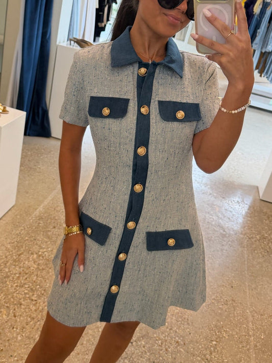 Farrow Two Tone Short Dress