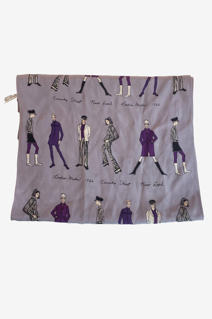 Favolosa Lavendar Figure Silk Scarf image 0