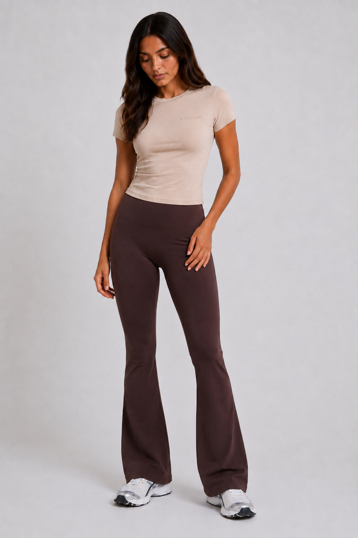 Flared Leggings & Fitted T-Shirt Sets