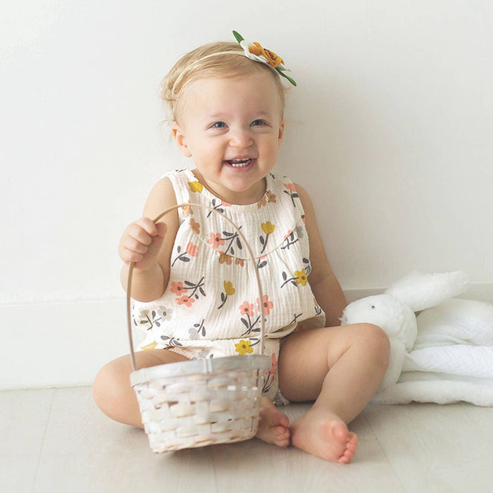 Floral Baby Bubble Romper