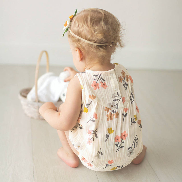 Floral Baby Bubble Romper