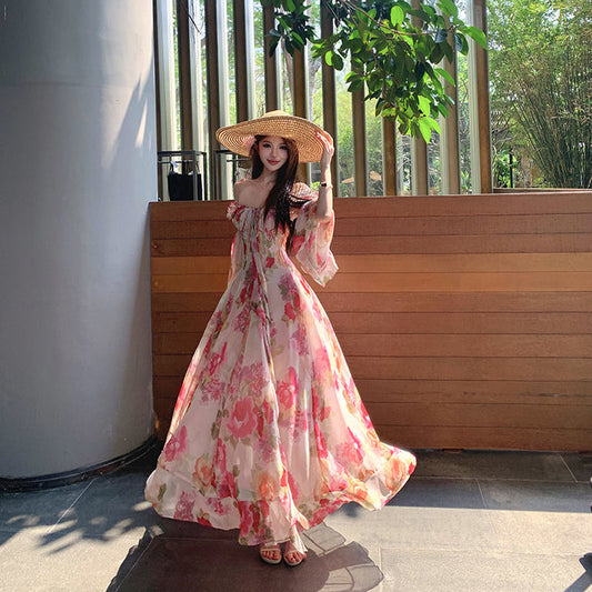 Flowy Floral Maxi Dress - Fashionnsio