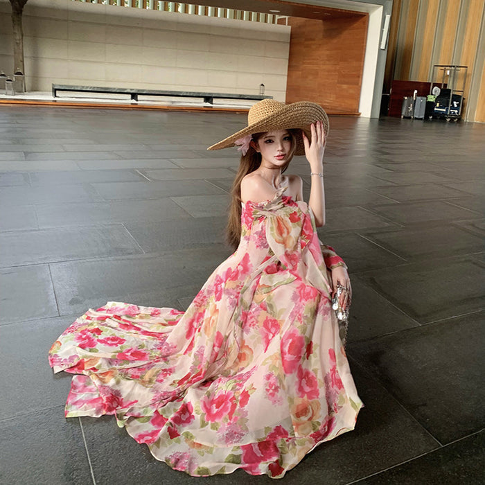 Flowy Floral Maxi Dress - Fashionnsio