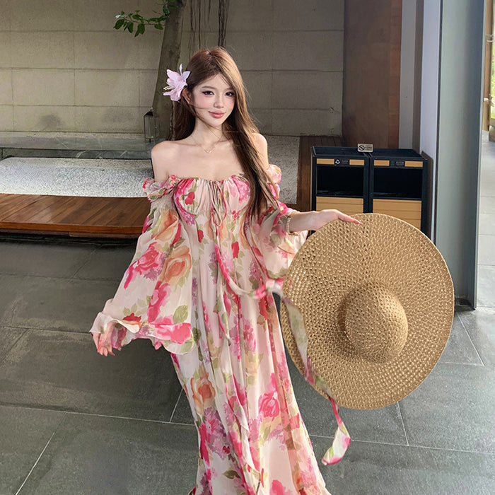 Flowy Floral Maxi Dress - Fashionnsio