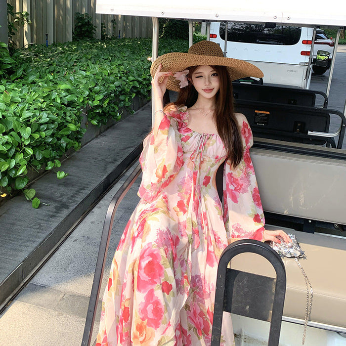 Flowy Floral Maxi Dress - Fashionnsio