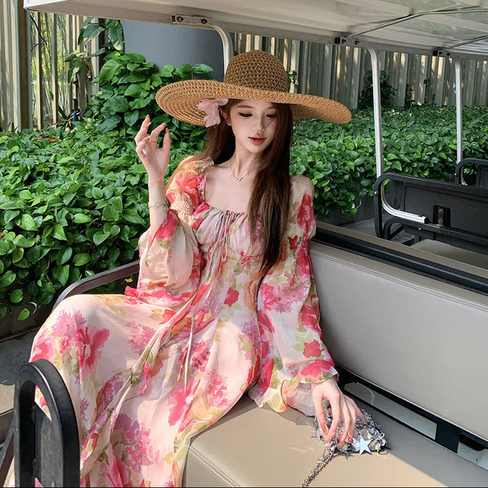 Flowy Floral Maxi Dress - Fashionnsio