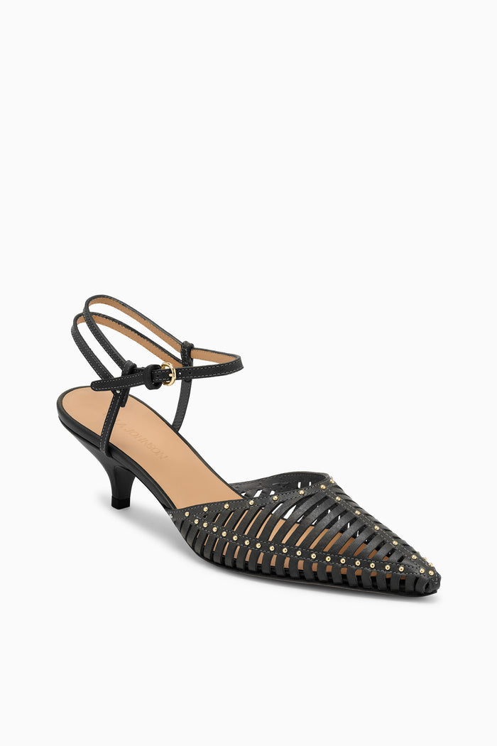 Francine Cage Kitten Heel - Noir