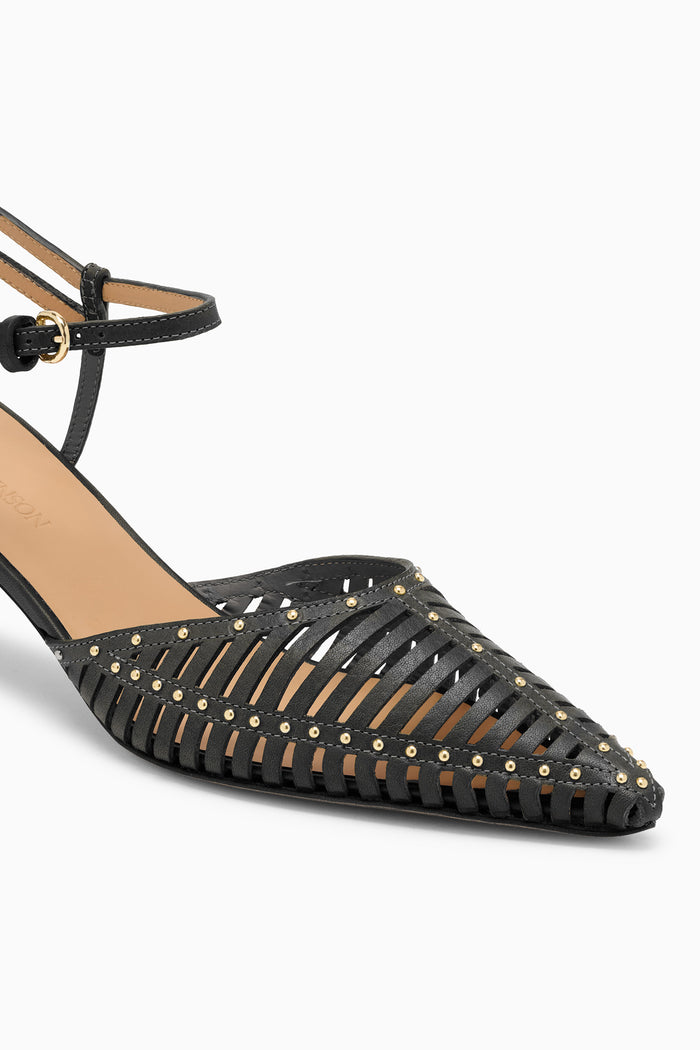 Francine Cage Kitten Heel - Noir