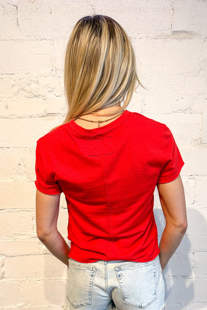 High Risk Red Free People Nova Tee, tee, tees, top, tops, dallas boutique, boutique, adeline boutique