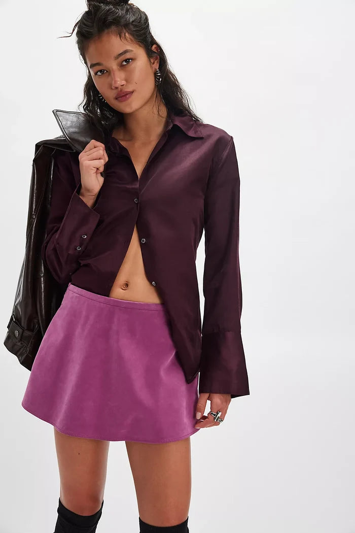 Free People Paradise Found Suede Skort, Skort, Suede Skirt, Adeline Boutique, Dallas Boutique