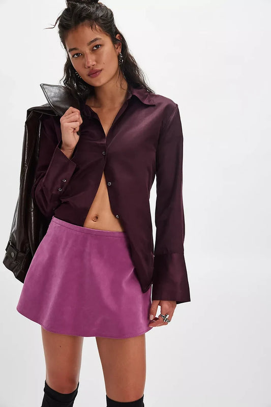 Free People Paradise Found Suede Skort, Skort, Suede Skirt, Adeline Boutique, Dallas Boutique
