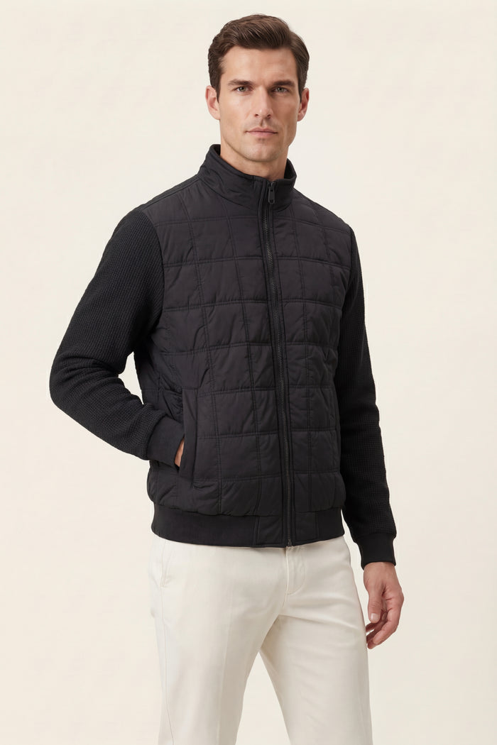 Frosinone Quilted Hybrid Jacket Black