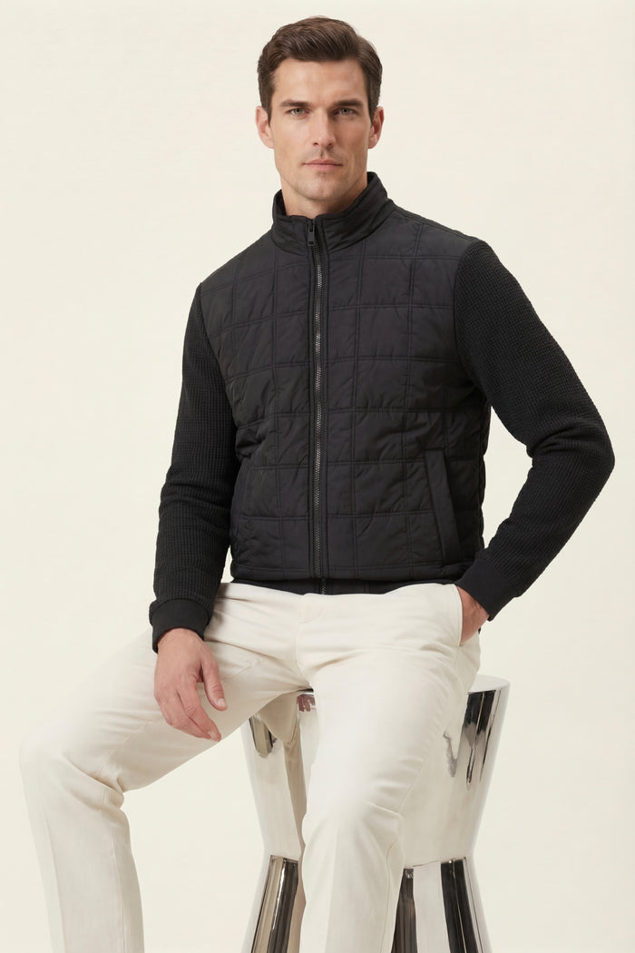 Frosinone Quilted Hybrid Jacket Black
