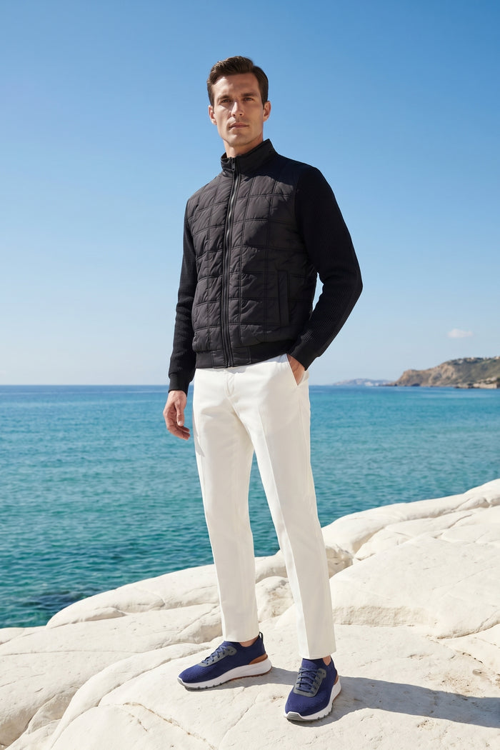 Frosinone Quilted Hybrid Jacket Black