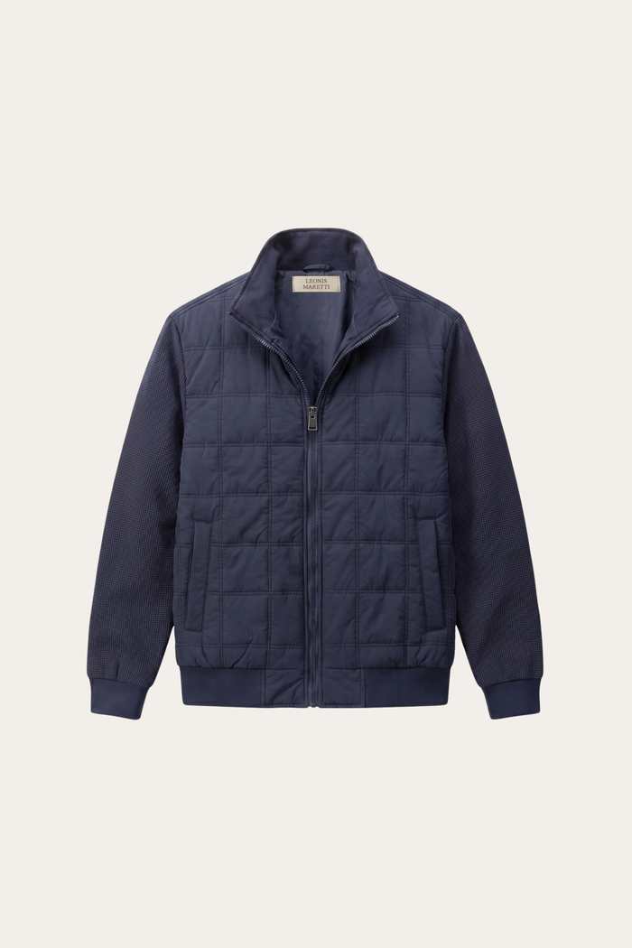 Frosinone Quilted Hybrid Jacket Dark Blue
