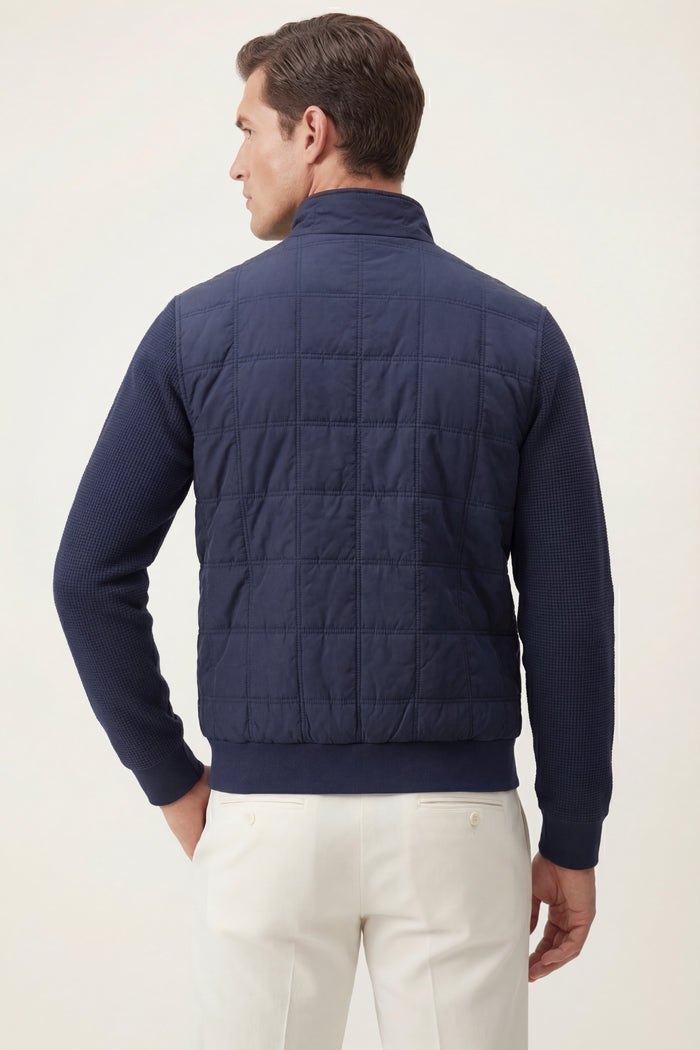 Frosinone Quilted Hybrid Jacket Dark Blue