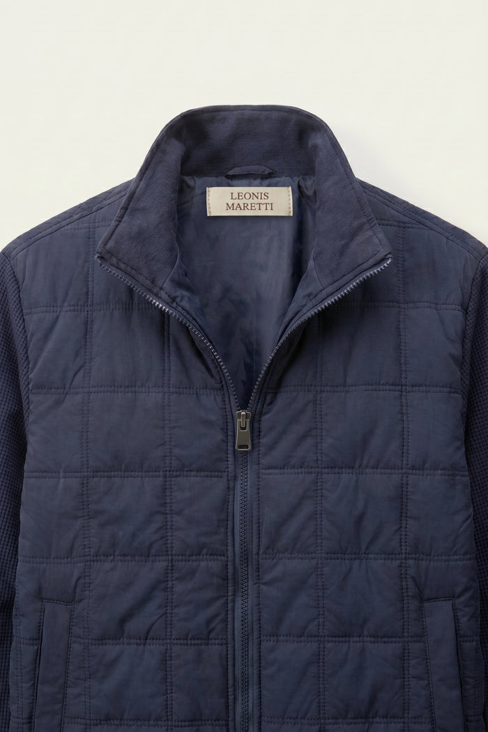 Frosinone Quilted Hybrid Jacket Dark Blue